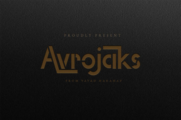 Avrojaks Font for Handmade and Commercial Craft Projects