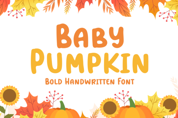 Baby Pumpkin Font for Autumn Branding Projects