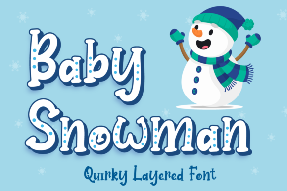 Baby Snowman Font for Winter Branding Projects