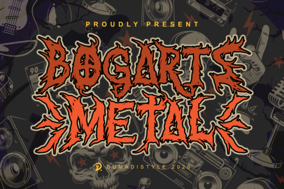 Bogarts Metal Font for Spooky Craft Projects