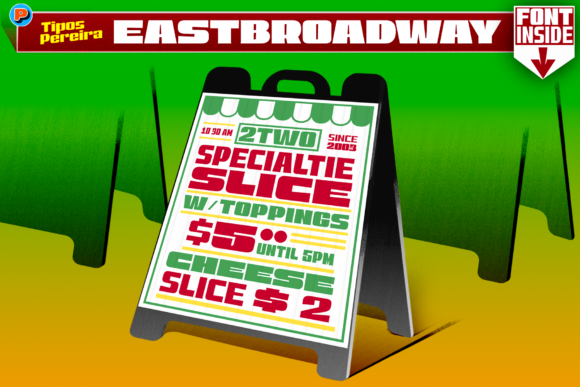 East Broadway: A Bold Font for Handmade Creativity