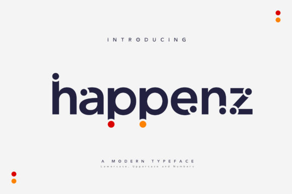 Happenz – A Modern Display Font for Digital Creativity