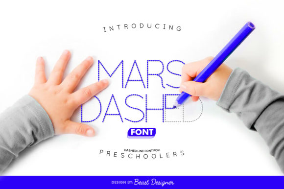 Mars Dashed Font for Business Branding