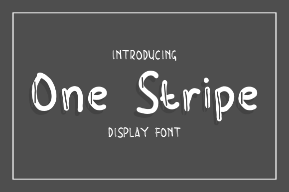 One Stripe: A Casual Display Font for Modern Branding