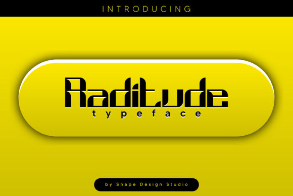 Raditute: A Quirky Display Font for Bold Branding