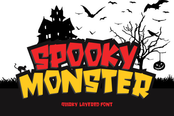 Spooky Monster Font for Halloween-Themed Web Design